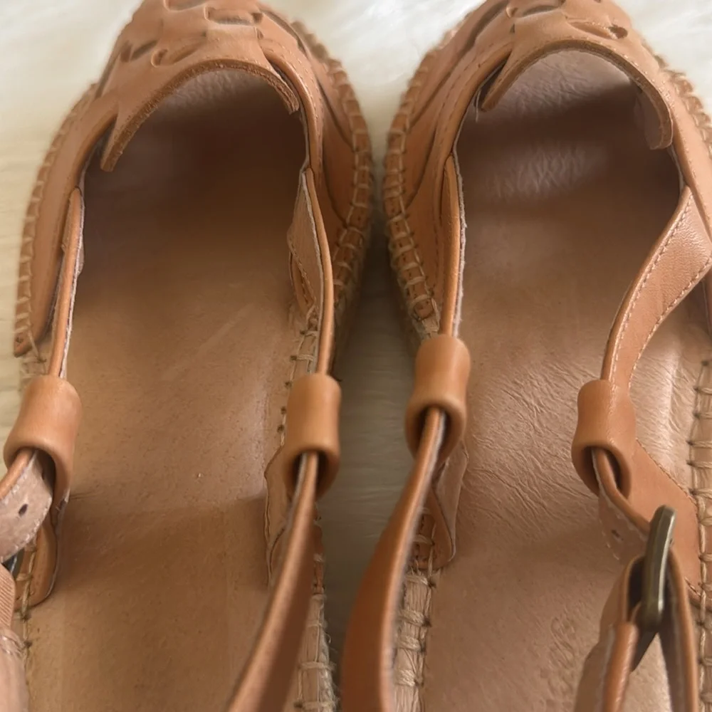 Soludos Sanibel Fisherman Leather Espadrille Sandals Sahara Pink Size 7.5 - Picture 7 of 16
